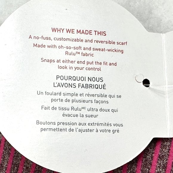 Lululemon Vinyasa Rulu Scarf Hyper Stripe Heathered Bordeaux Drama - Picture 12 of 13